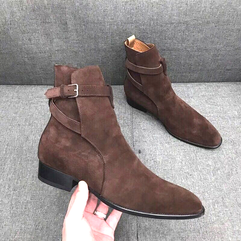 Crossfit Male - Bottines en daim de vache véritable