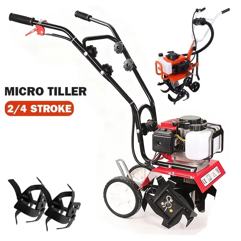 Crossfit Machine - Mini-cultivateur thermique électrique autoporté, motoculteur à